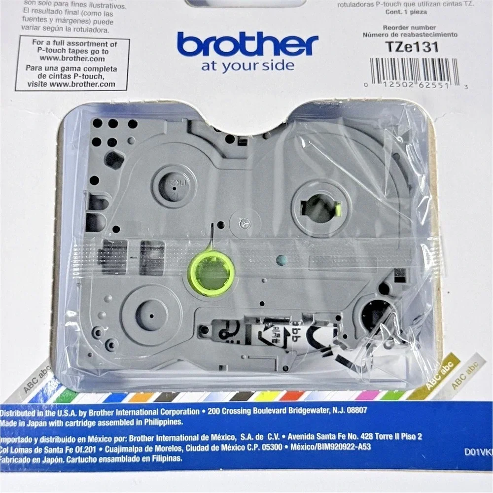 Brother TZe-131 Label Tape 1/2 in Black on Clear Thermal P-Touch TZE Series